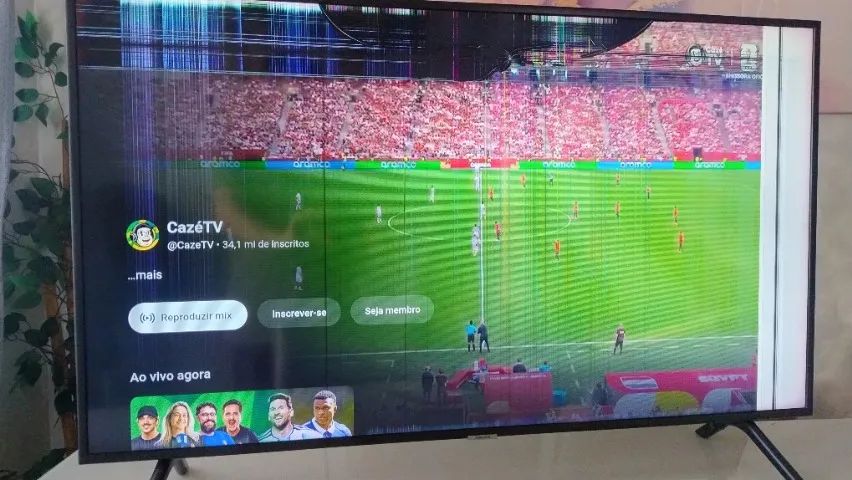 Smart TV Samsung 49 com defeito na Tela - Foto 2