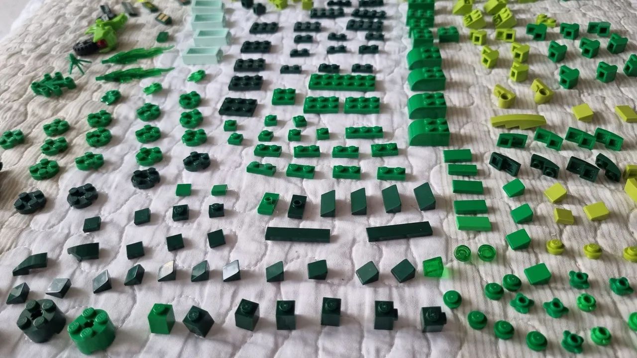 Peças de LEGO - Tons de verde - Foto 4