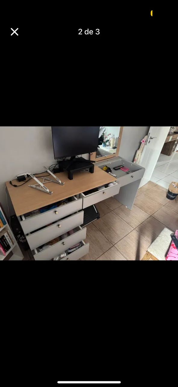 Mesa de escritório + penteadeira   - Foto 3