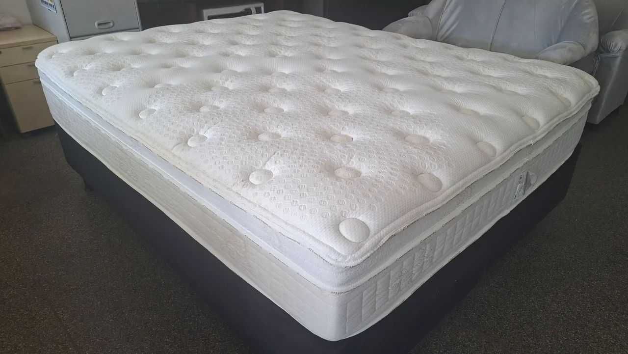 Cama box Queen size colchão simons molas ensacadas bambu  - Foto 3