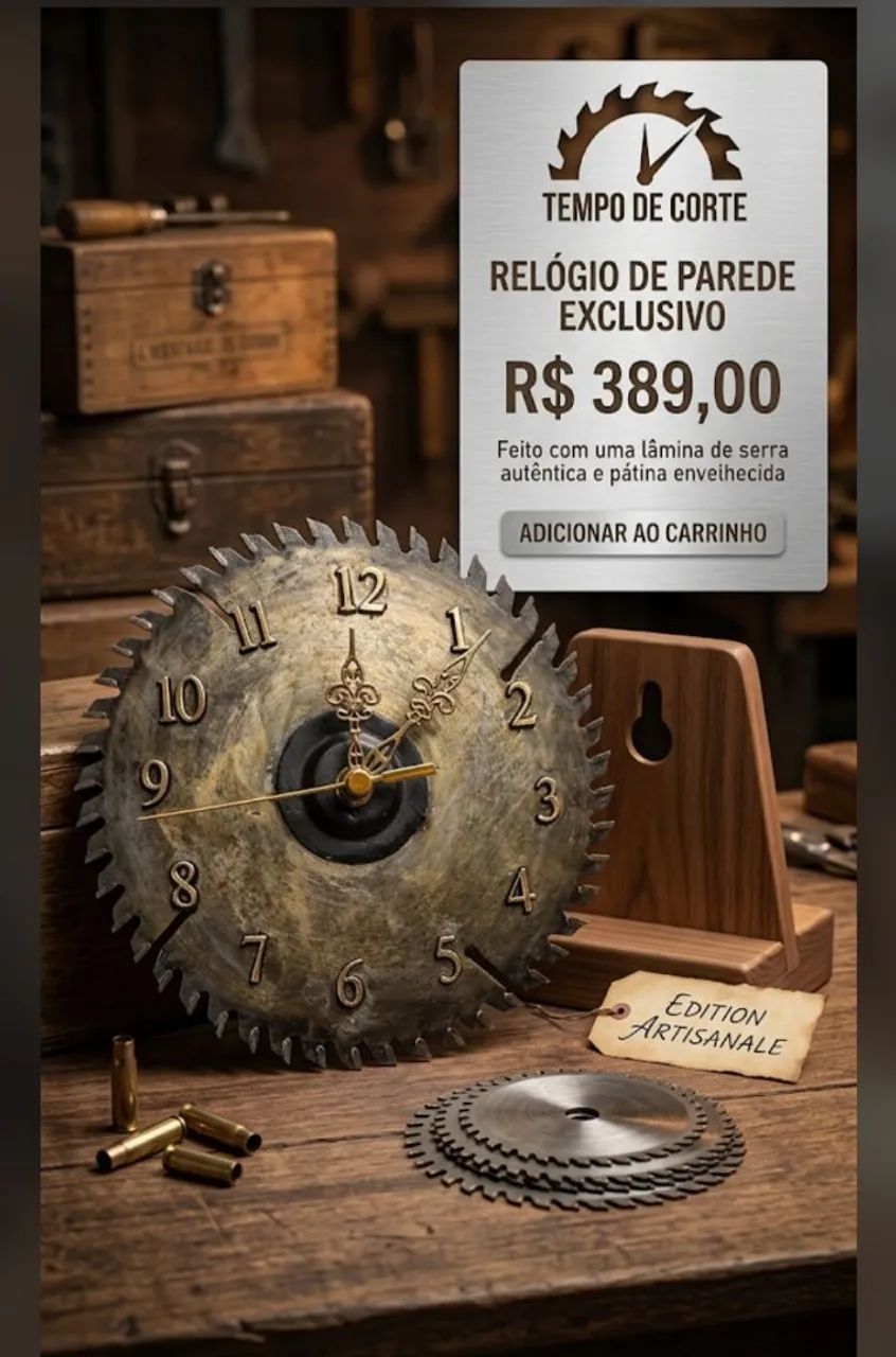 Relógio rústico
