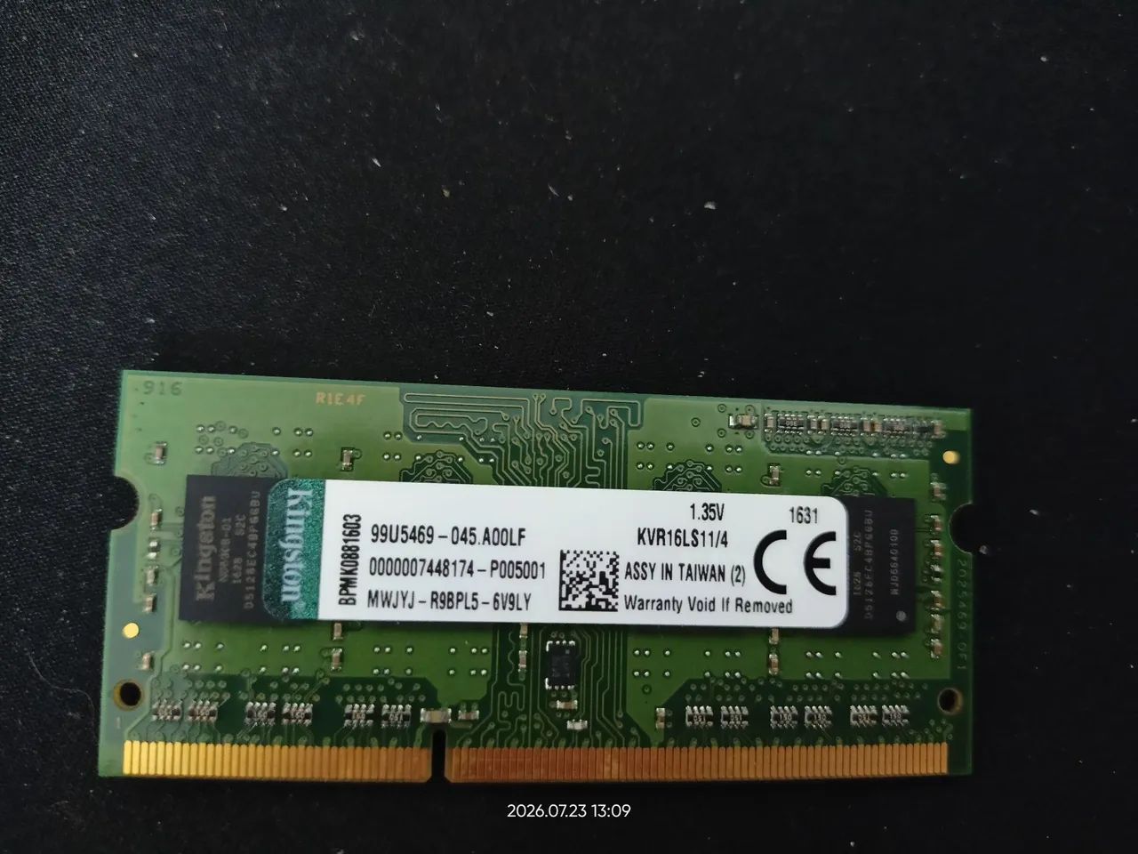 Memória notebook 4G ddr3 L 1600mz