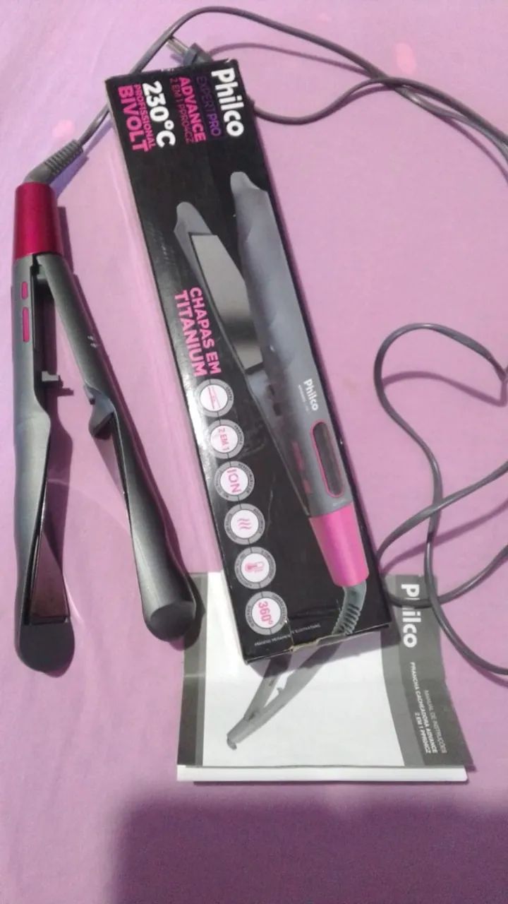 PRANCHA MODELADORA 2 em 1, TITANIUM
