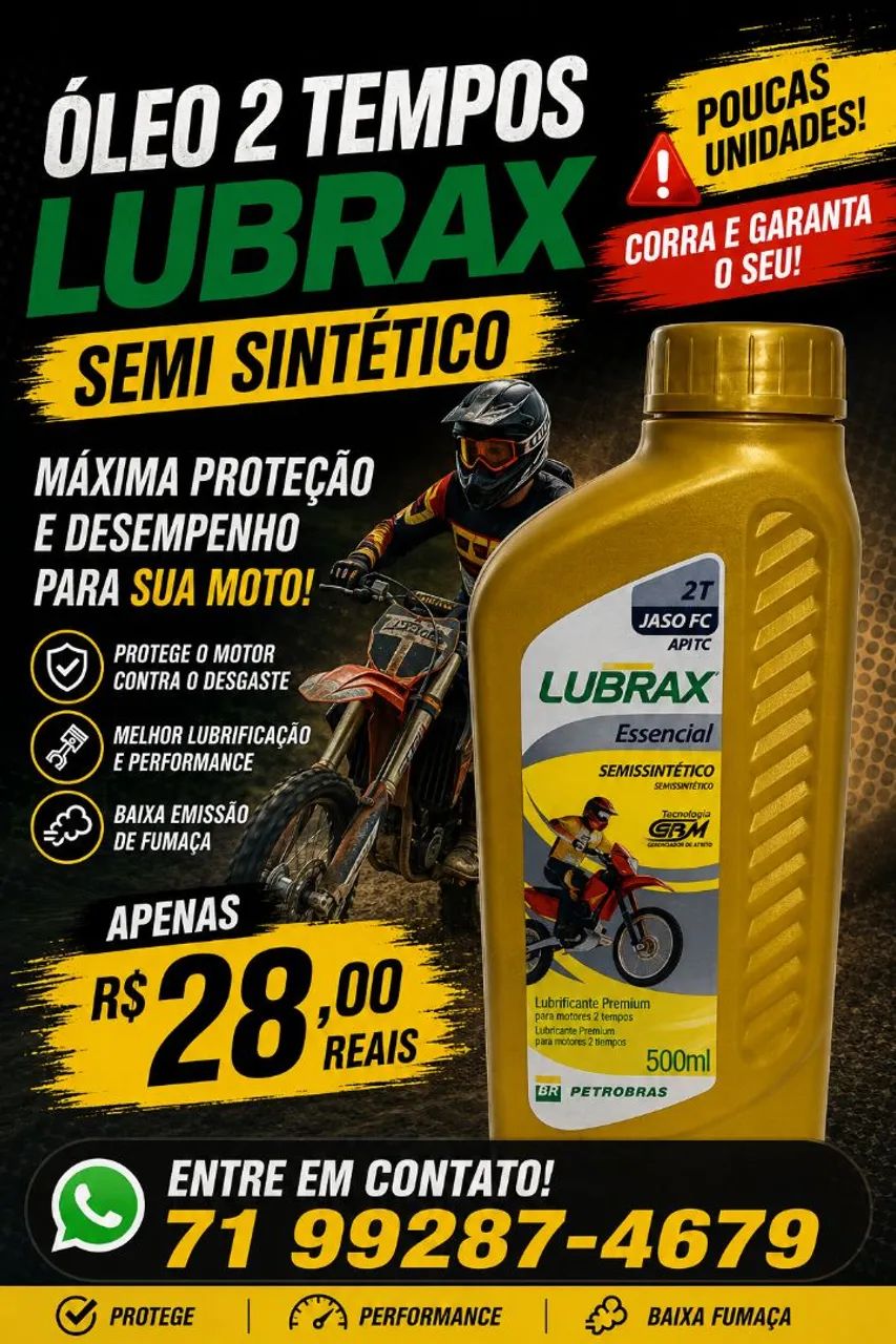 Óleo 2 tempo semi sentetico lubrax  - Foto 3