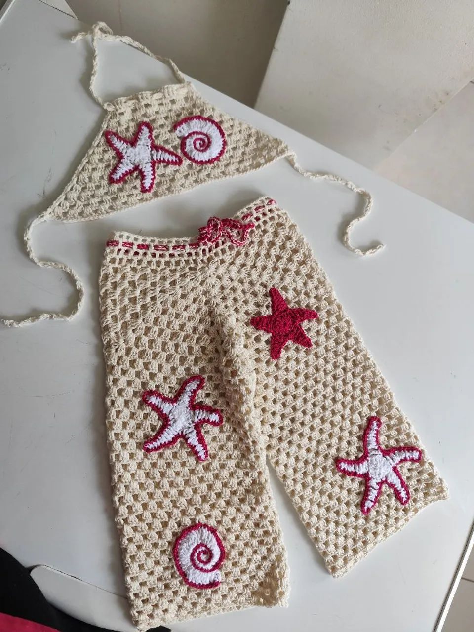 Conjunto crochê com estrelas  - Foto 2