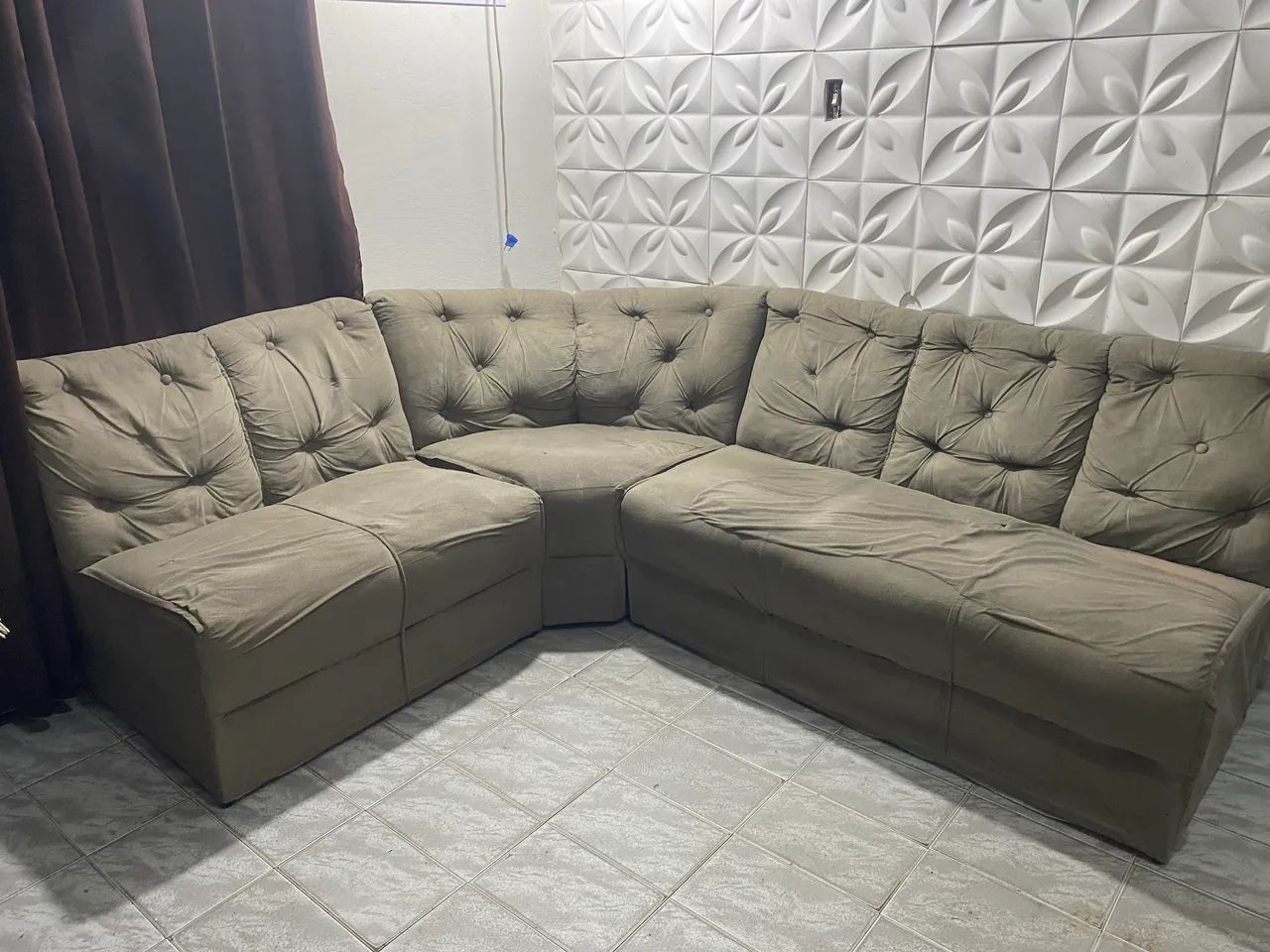 Sofá de canto lindo barato 65746287942147121