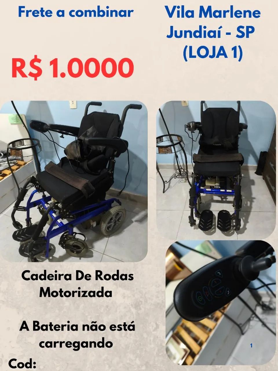 Cadeira De Rodas Motorizada 