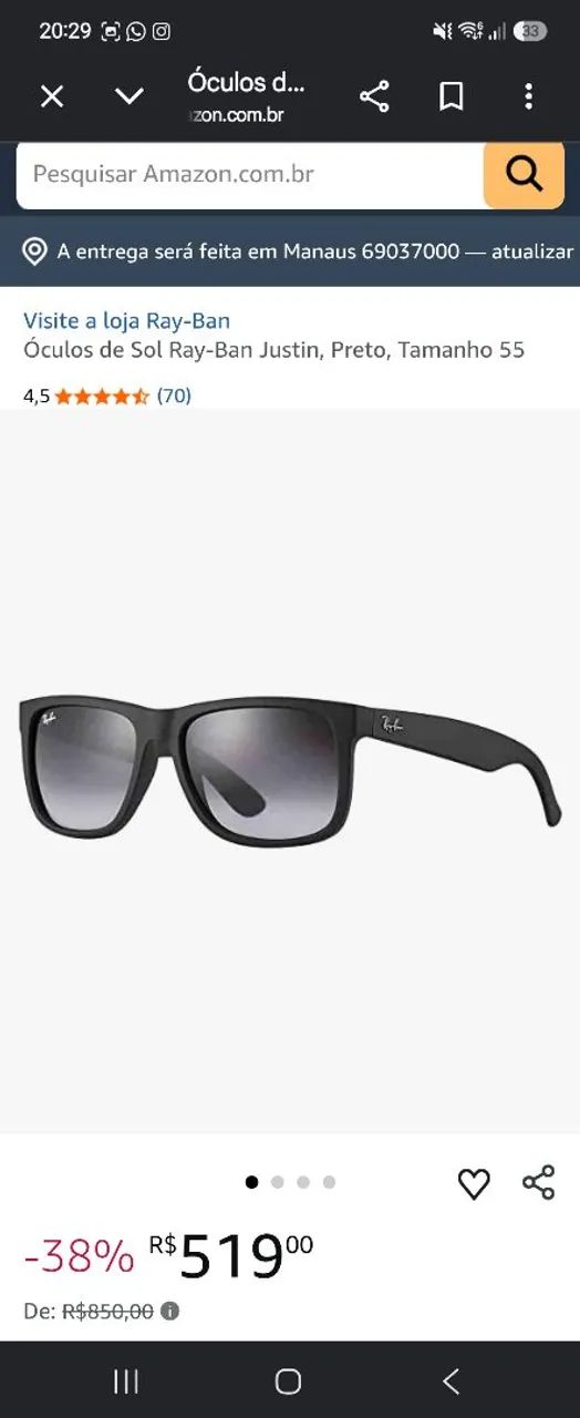 Óculos Rayban Justin, lentes polarizadas.  - Foto 2