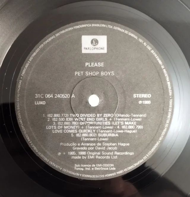 LP Vinil Pet Shop Boys Please (1986) EX/VG+ - Foto 5