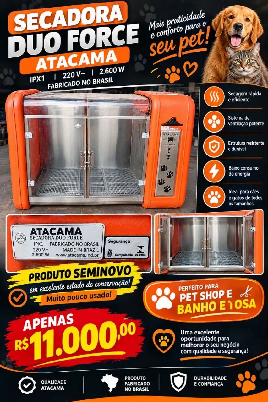 SECADORA DUO FORCE ATACAMA 2600W
