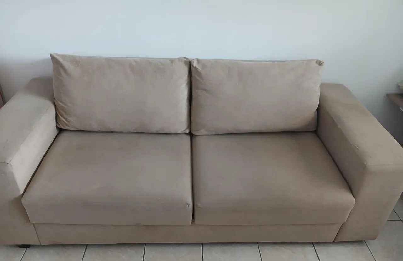 Sofá Retratil, em tecido, 3 Lugares, 2,08m - Foto 2