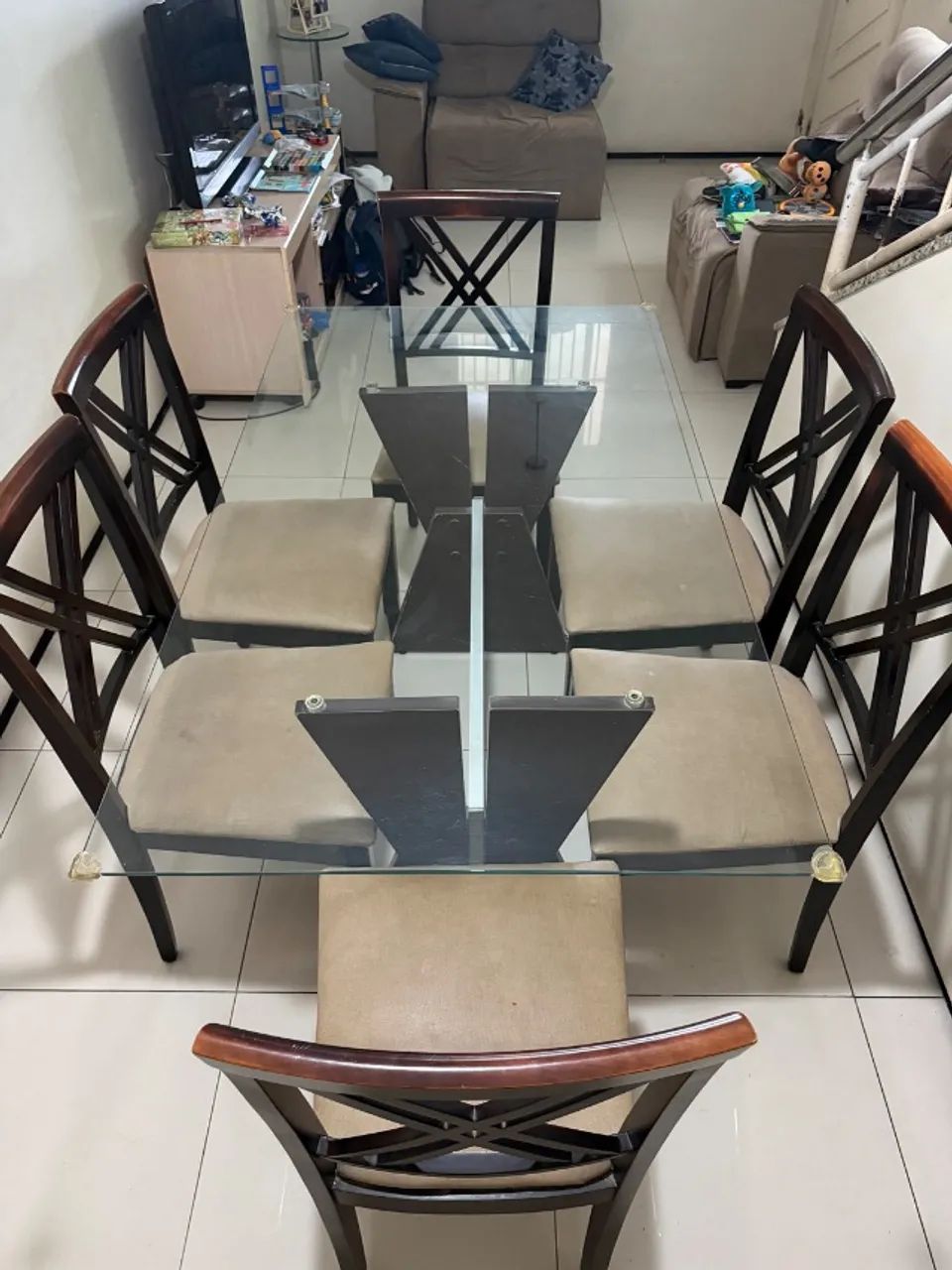 Mesa de jantar 6 lugares 