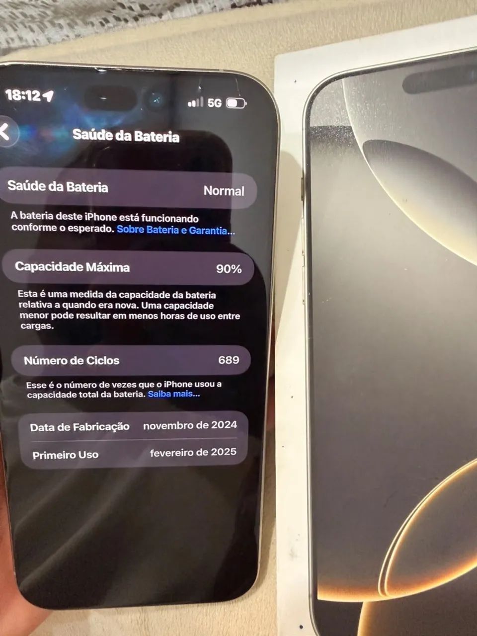 iPhone 16pro max 256gb de memória ( nunca trocado peça )  - Foto 5