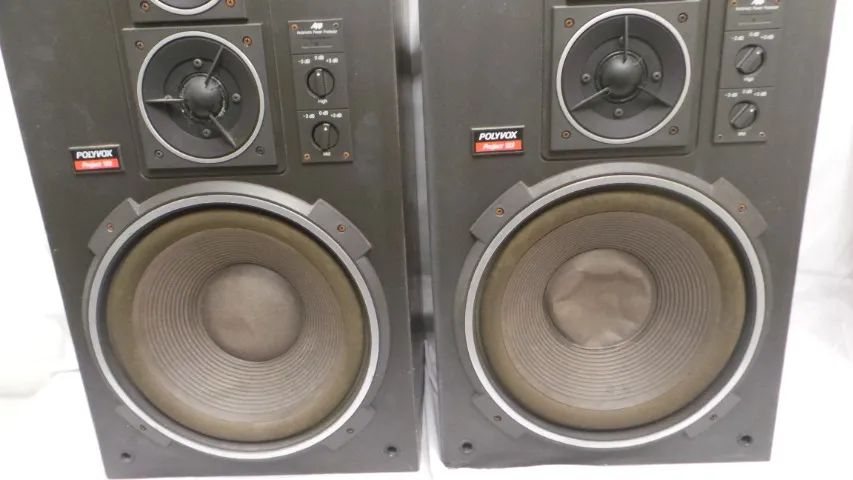 CAIXAS DE SOM ANTIGAS POLYVOX MODELO PROJECT 123 RARAS!! - Foto 3