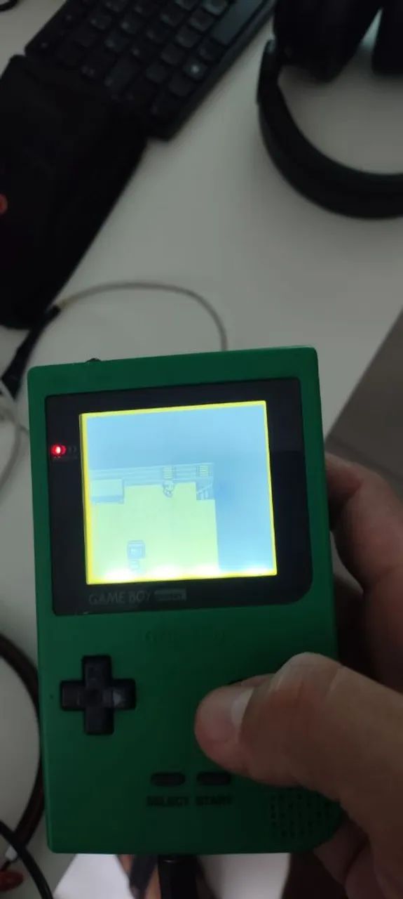Game Boy pocket com Backligth + cartucho original - Foto 2