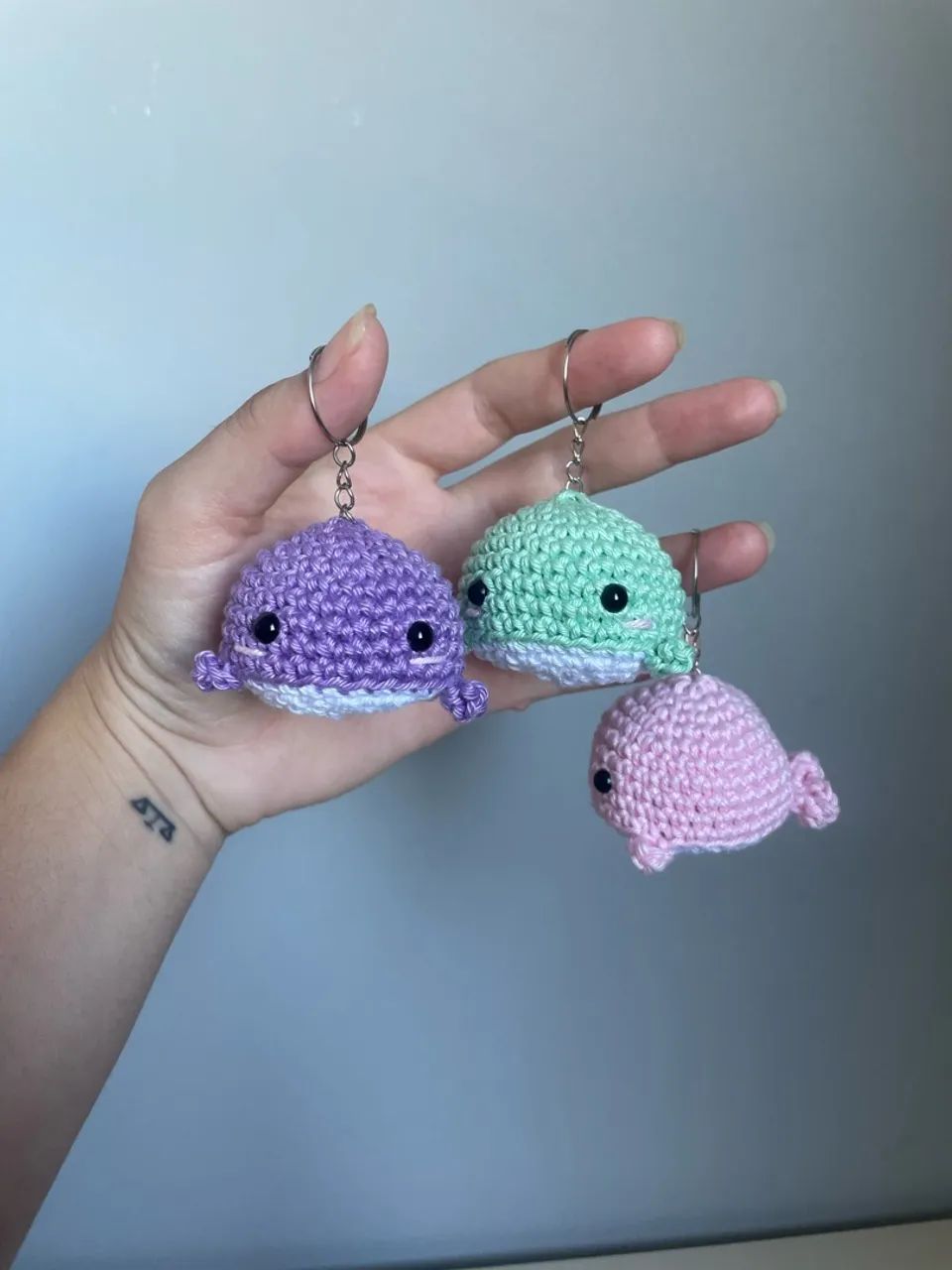Chaveiro amigurumi baleia - Foto 4