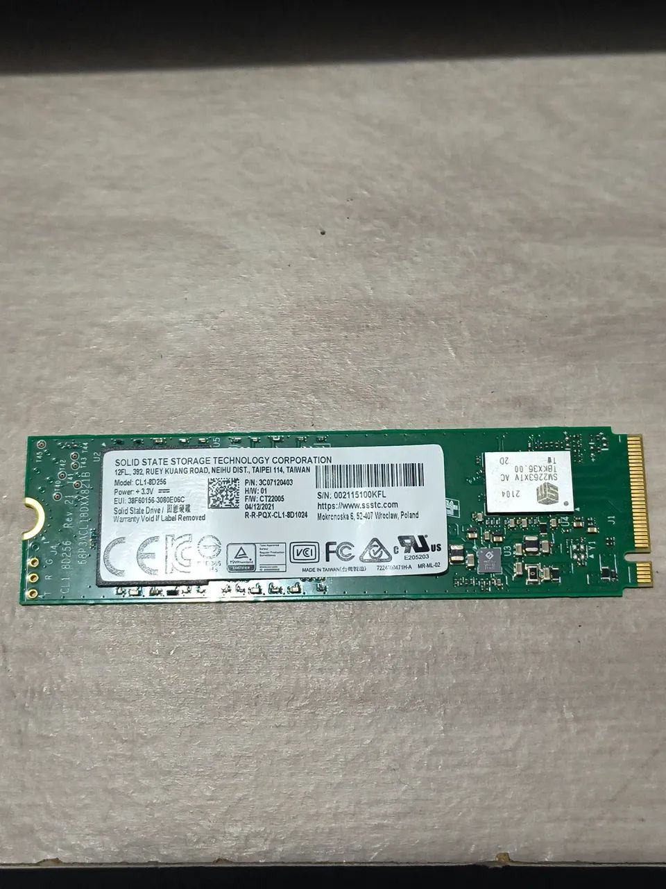SSD M2 NVME 256gb 
