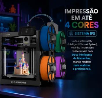 Impressora 3d Flashforge Ad5x Multicolorida + Kit Fechamento - Foto 3
