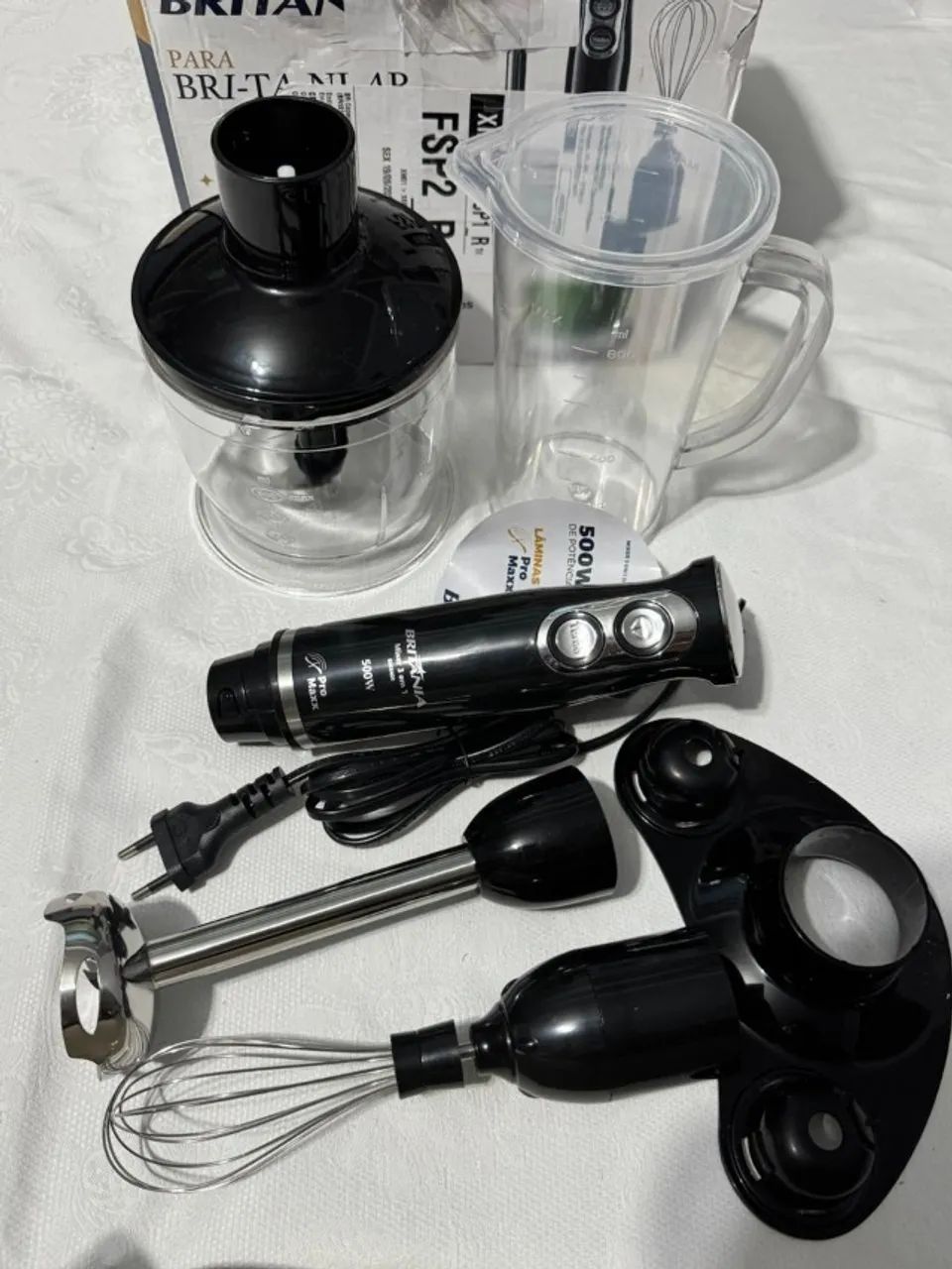 Mixer Britânia (novo nunca usado) 3 Em 1 220V 500w Preto Bmx400P - Foto 3
