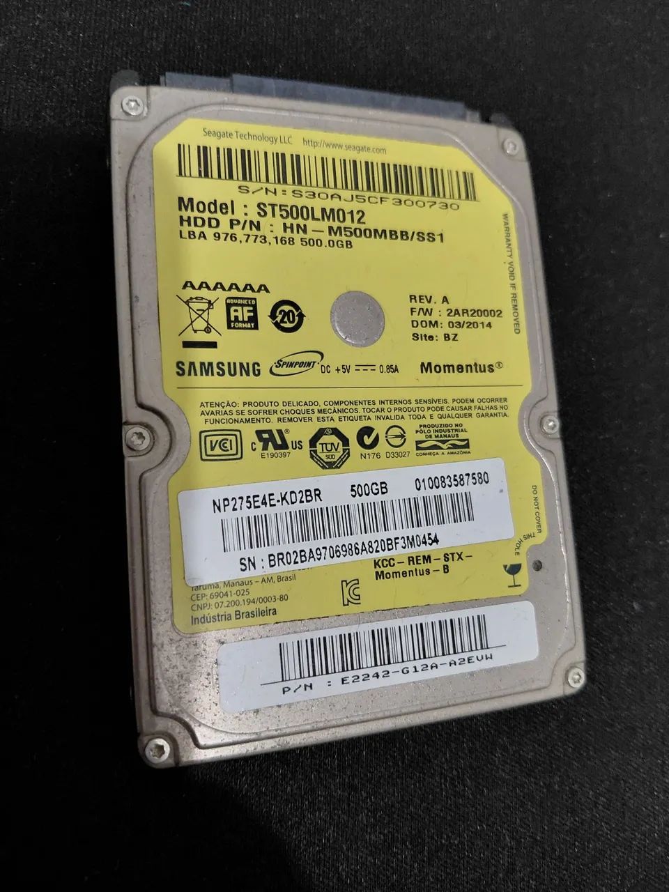 2 HDs saudáveis (500GB e 320GB) 