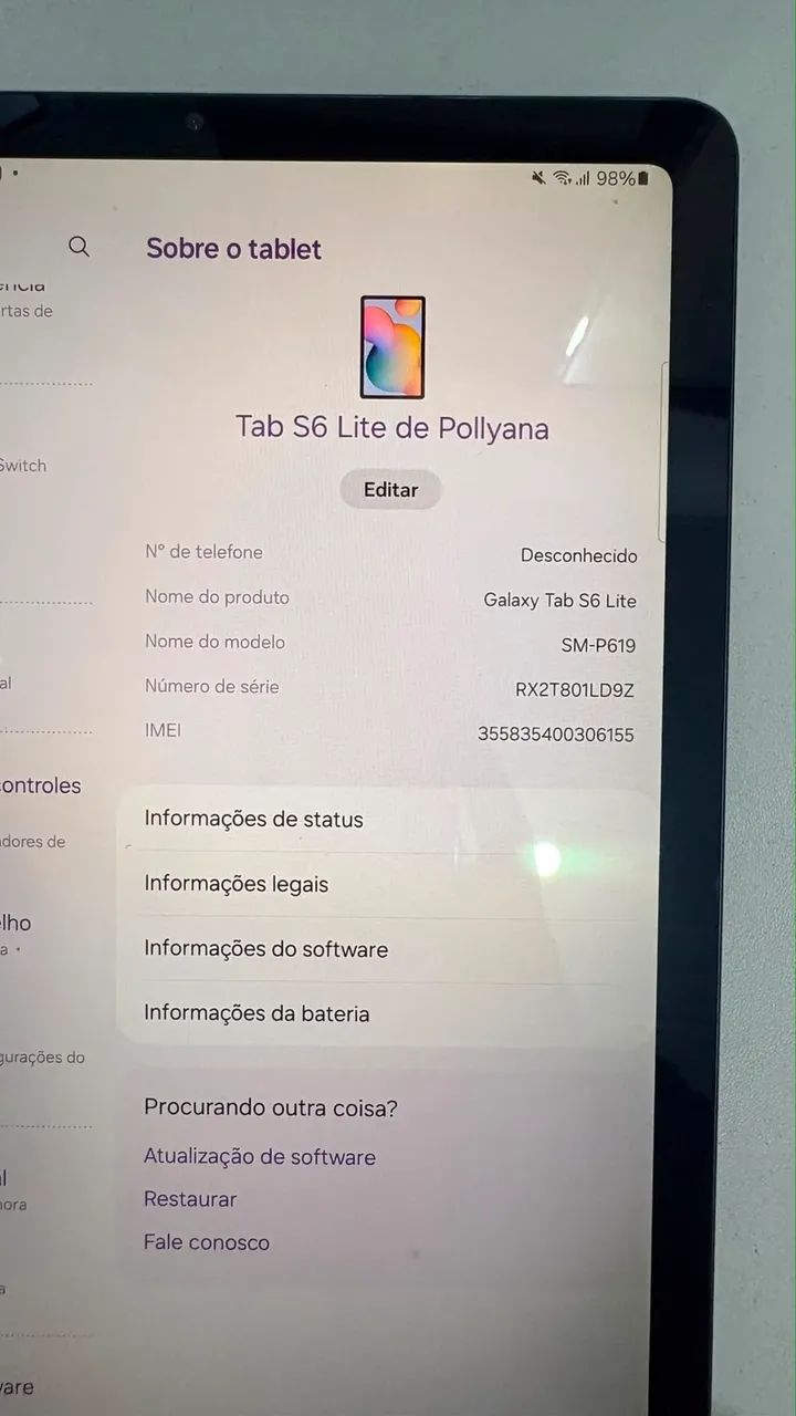 Tablet Samsung S6 Lite 128gb  - Foto 2