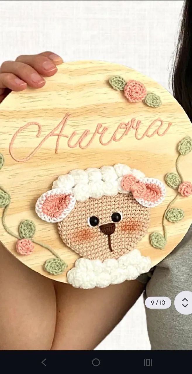 Porta maternidade de ovelhinha em amigurumi  - Foto 5