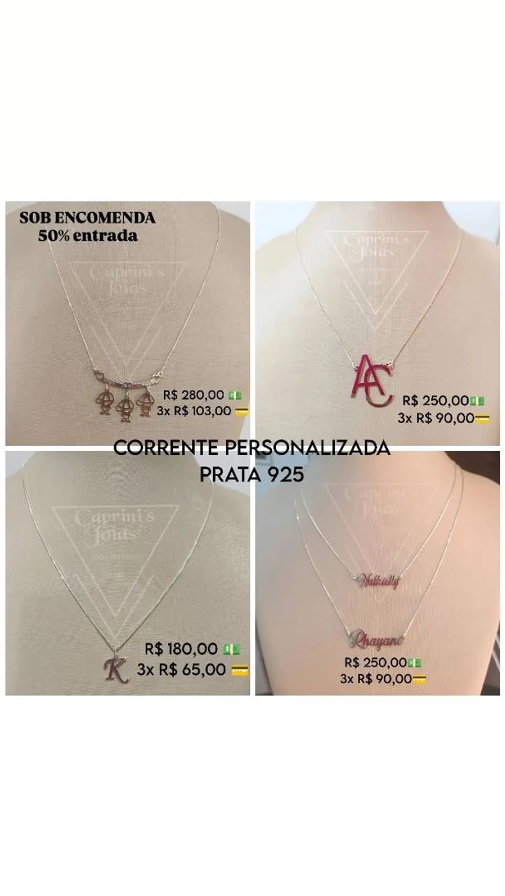 Corrente Personalizada Prata 925