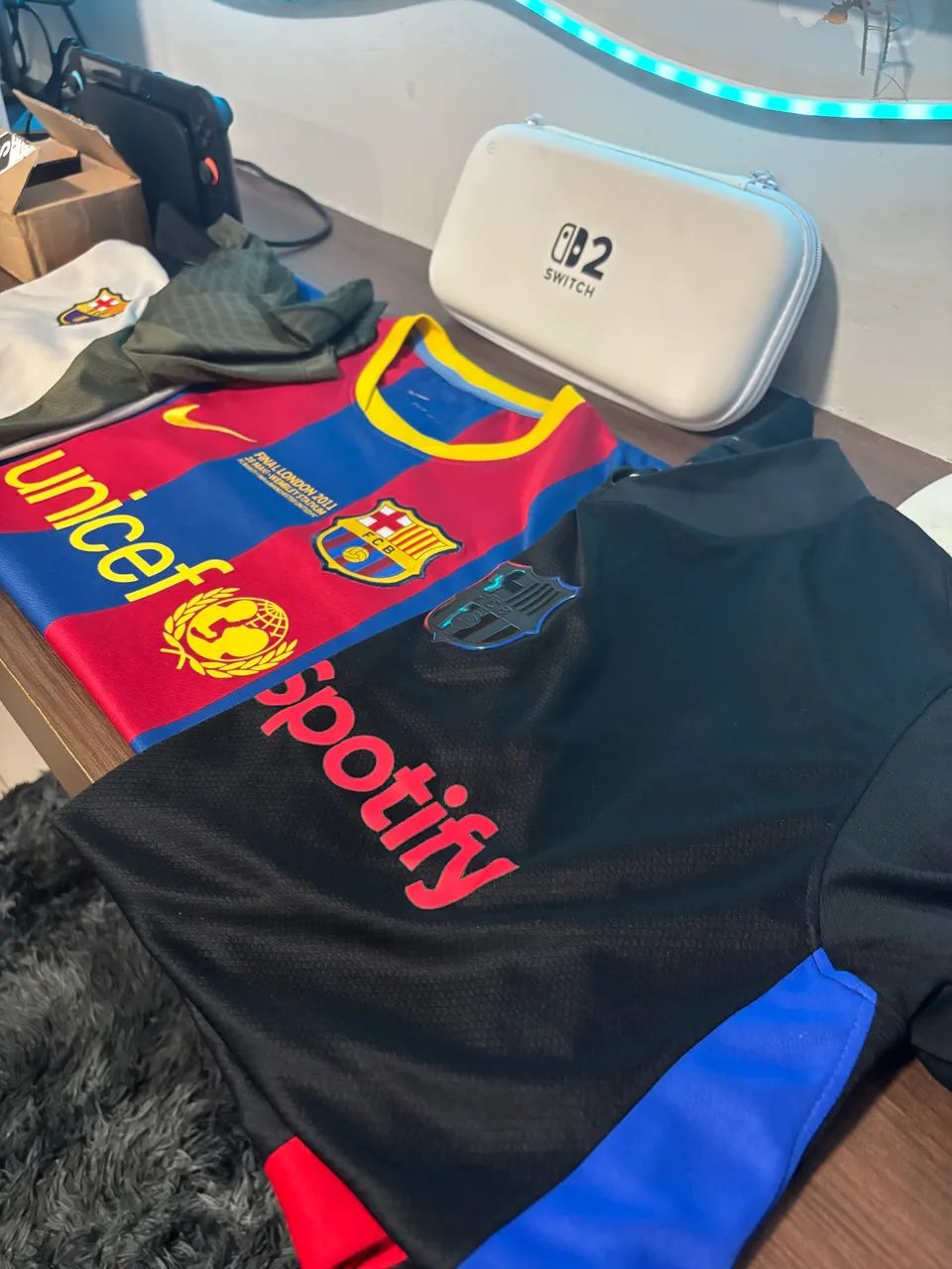 Conjunto de 3 camisas de time do barça(Reservado) - Foto 4
