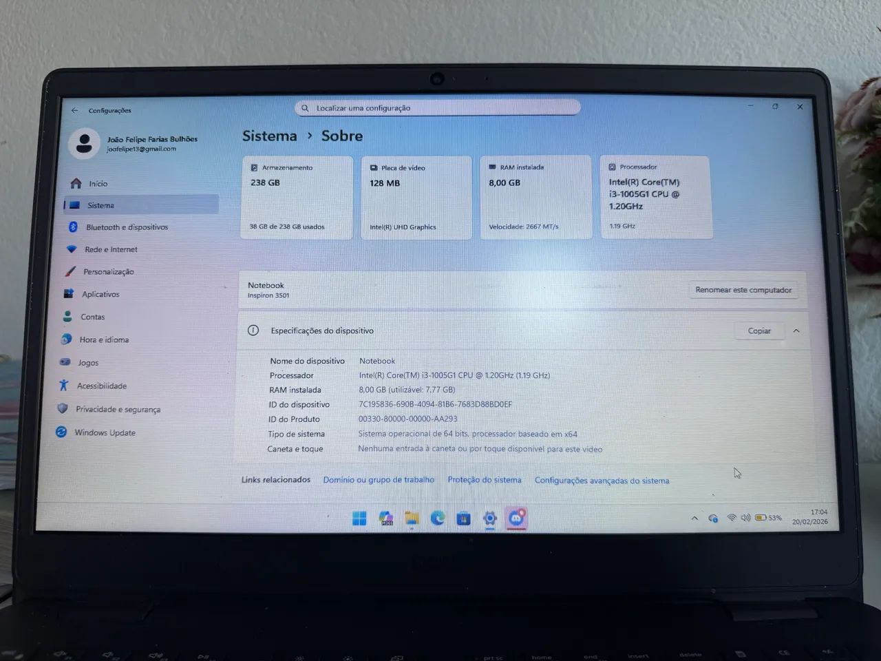 Dell Inspiron 3501 - Foto 2