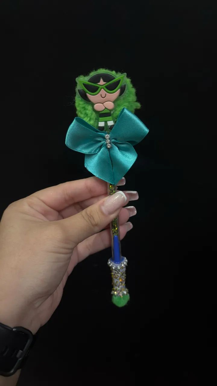 Kit 3 Canetas Decoradas - Meninas Superpoderosas  - Foto 4
