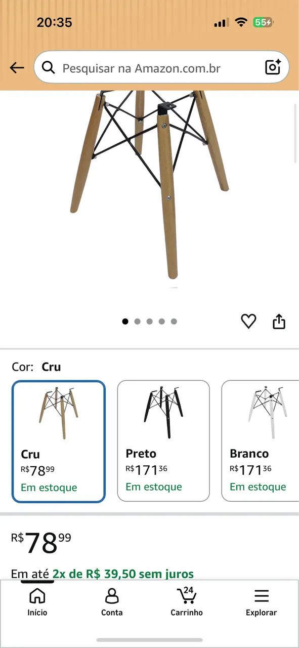 Cadeira Eames Eiffel Preta  - Foto 2
