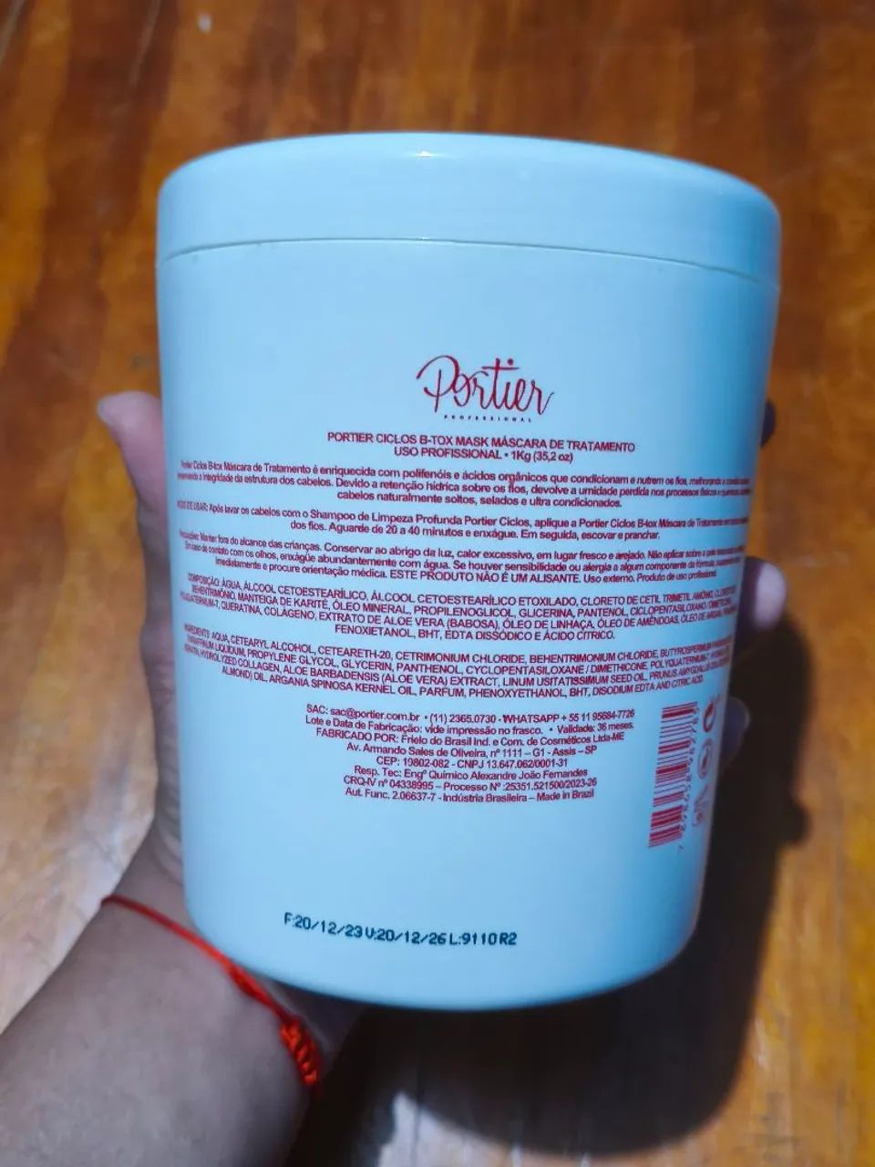 Máscara Capilar Profissional Portier Ciclos B-Tox 1kg - Foto 2