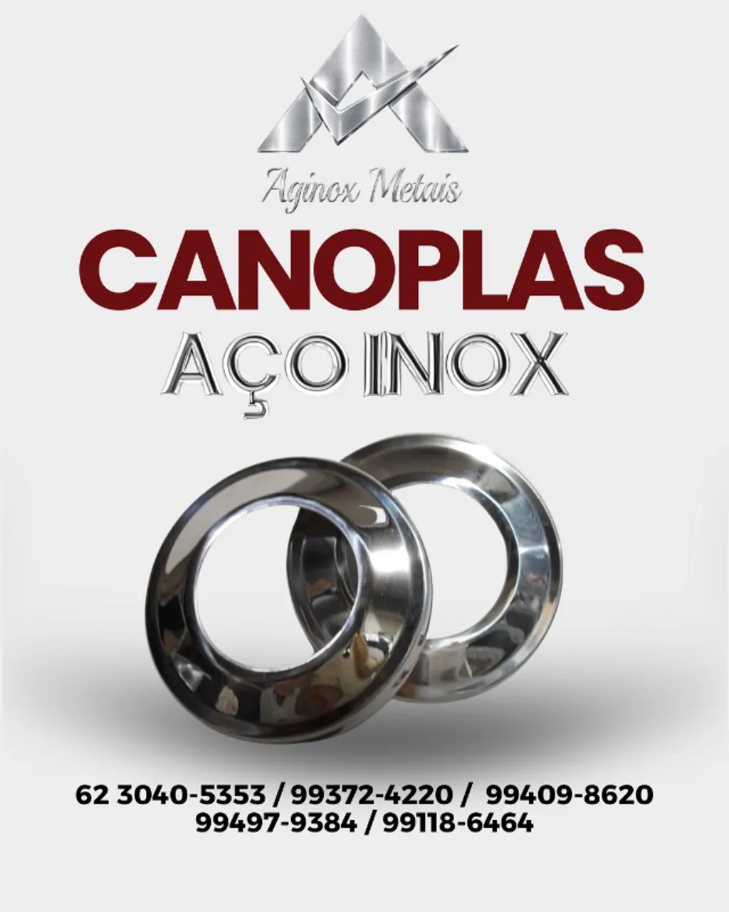 CANOPLA EM AÇO INOX 