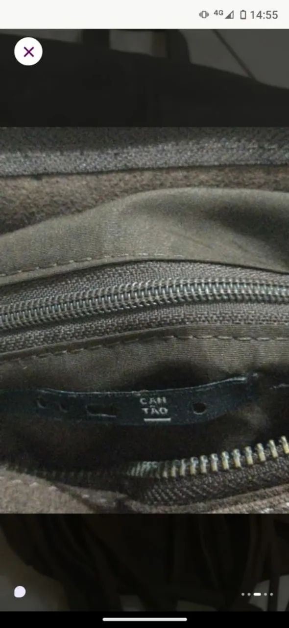 Mochila Cantão camurça e couro  - Foto 3