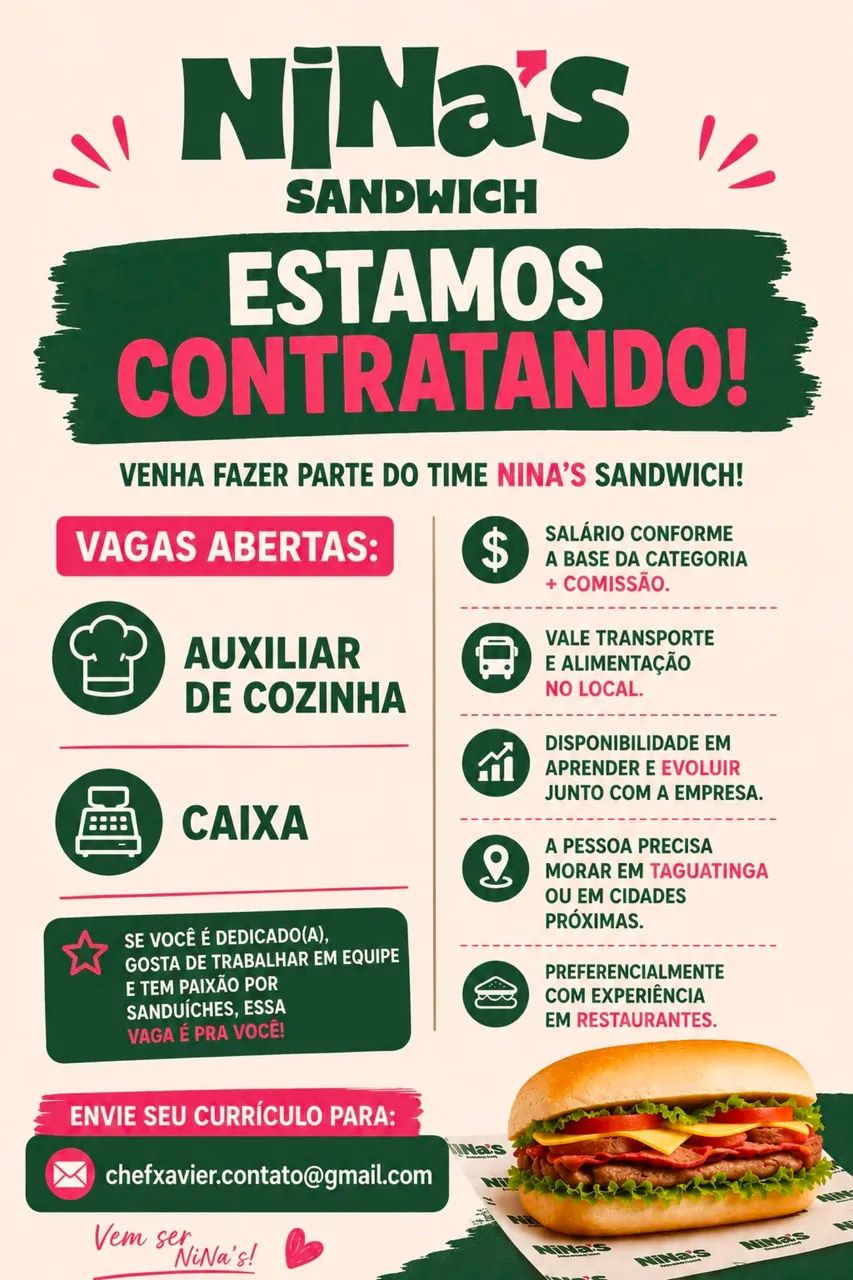 Vaga para auxiliar de cozinha 1