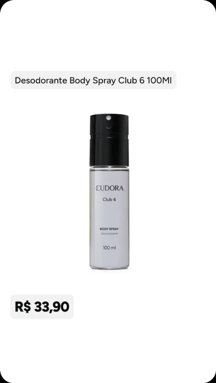 Body Splash Eudora club 6 masculino 100ml - Foto 2