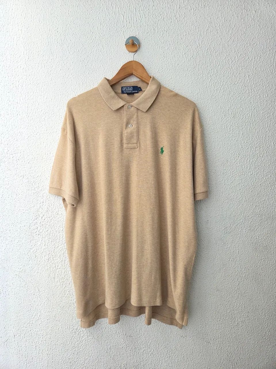 camisa polo ralph lauren bege g - Foto 2