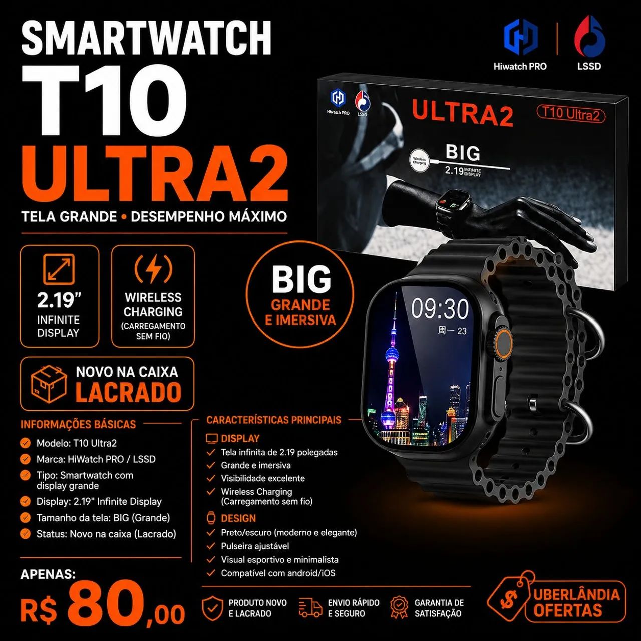 SmartWatch T10 Ultra 2 
