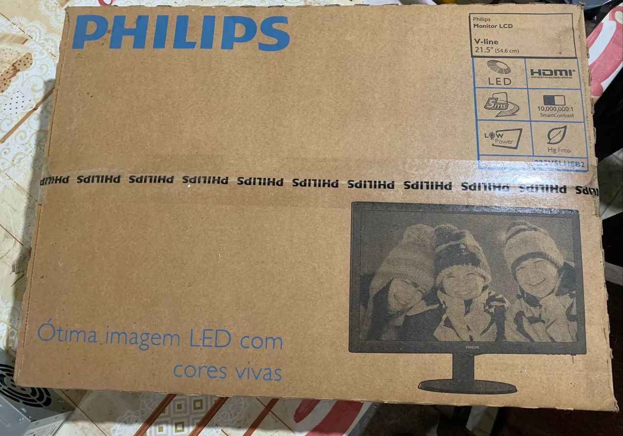 MONITOR PHILIPS 21.5 POL. LED FULL HD, 223V5LHSB2