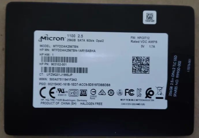 SSD MICRON 256 GB
