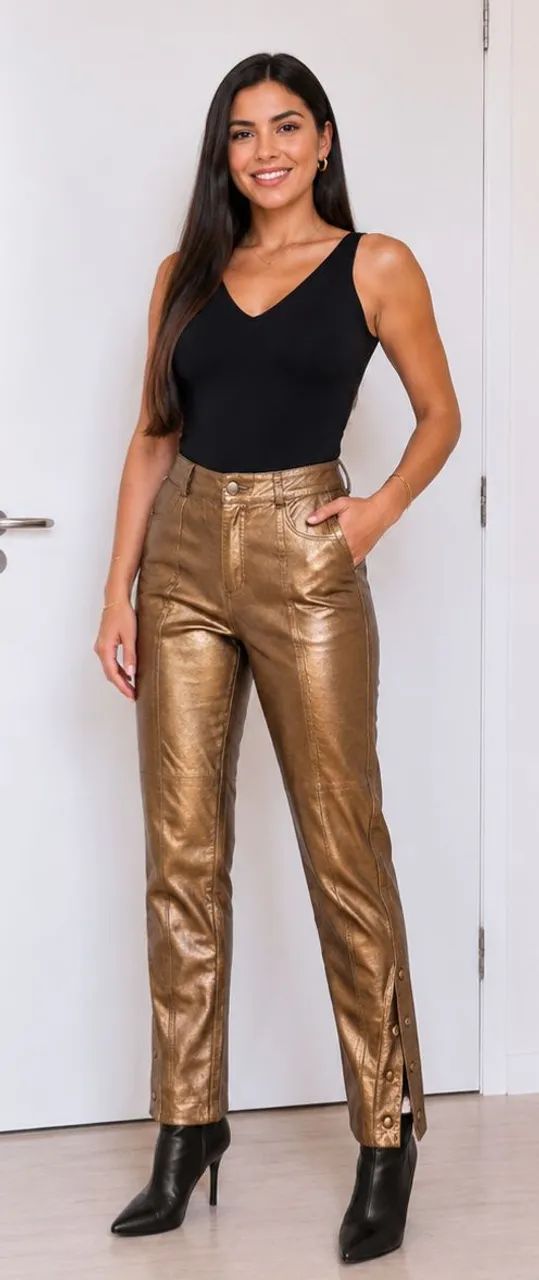 Linda calça de couro nova . - Foto 2