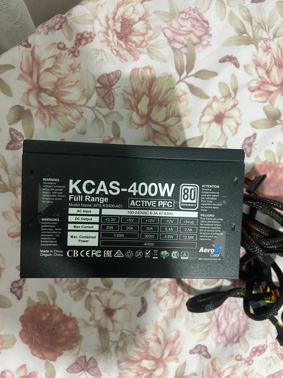 Fonte 400w 80plus pra ir embora logo  - Foto 2
