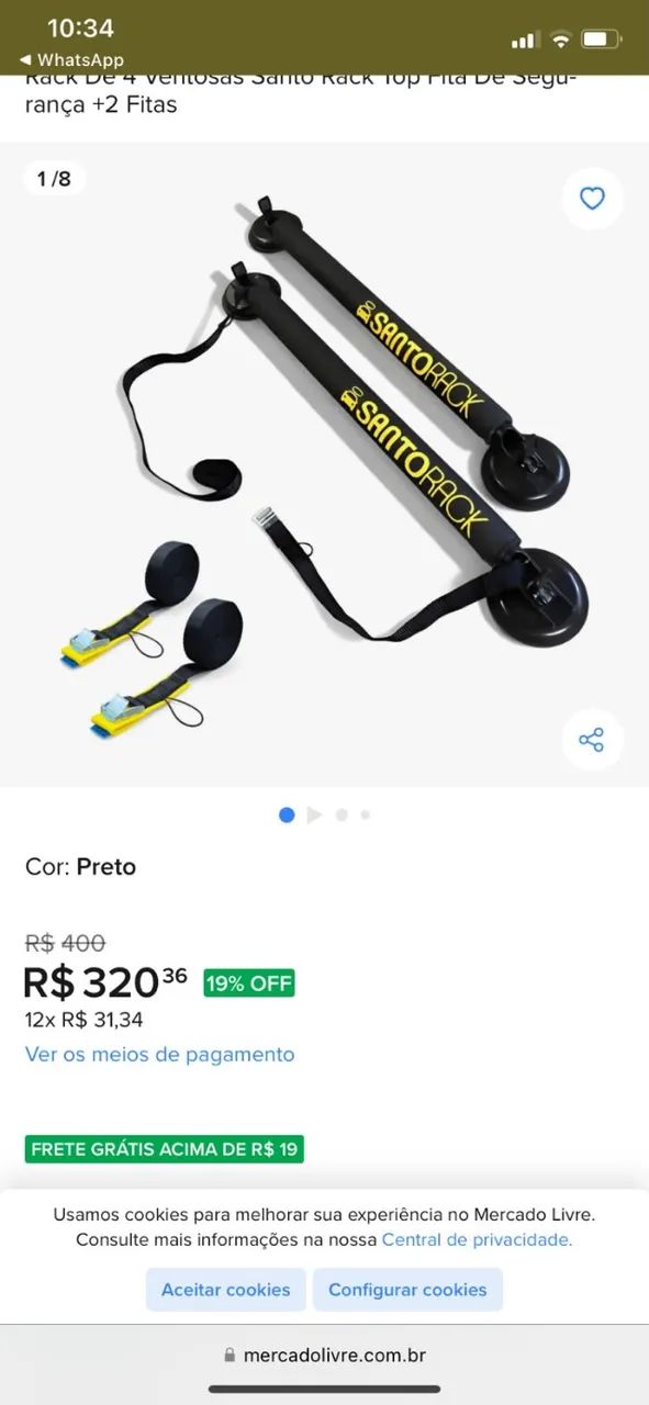 Rack de Carro quatro ventosas - Foto 3