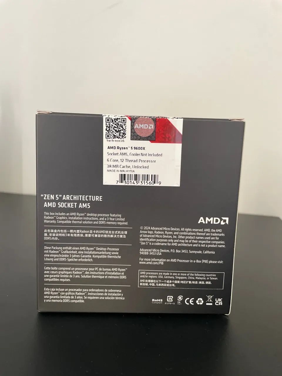 Ryzen 5 9600x usado com caixa  - Foto 2