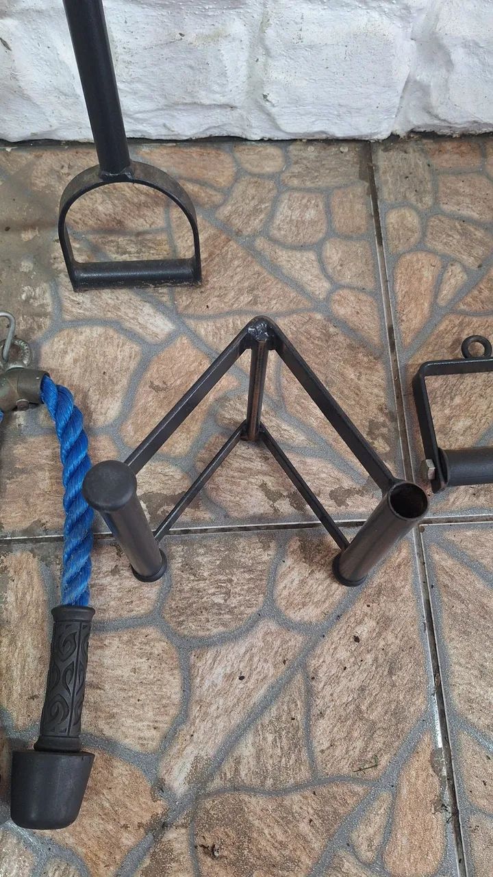 Kit Acessórios para Academia / Musculação - Puxadores e Caneleiras