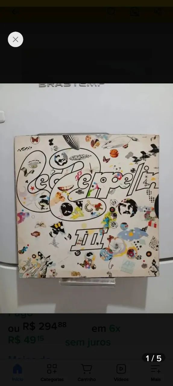 Lp led Zeppelin 3, nacional 