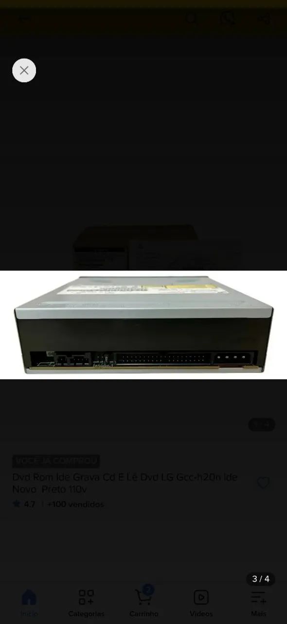 Gravador de cd conexão ide novo sem uso - Foto 3