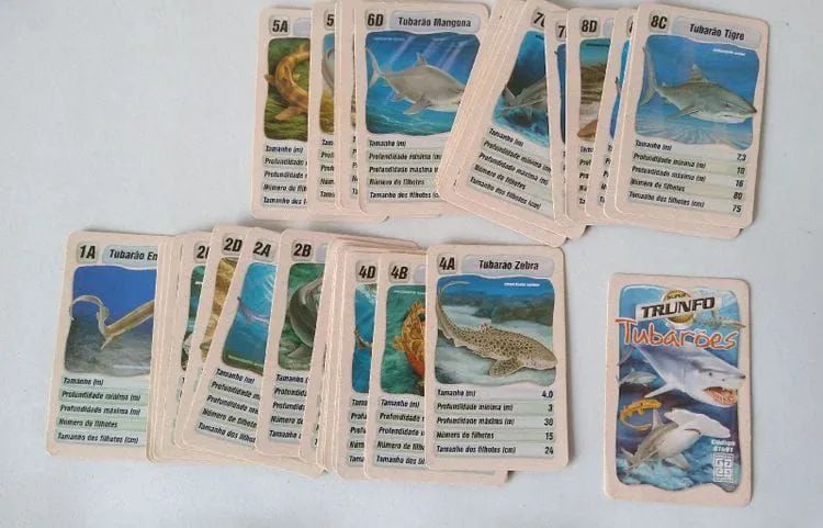 Jogo de Cartas Tubarões - Completo - Foto 2