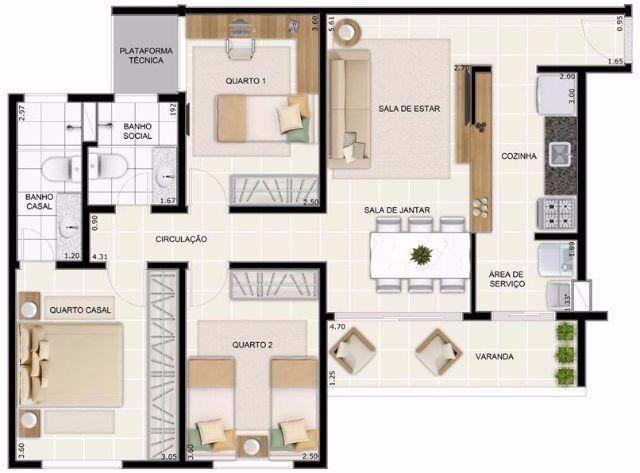 ||| Aptos 85m² Condomínio Parque Ponta Negra ||| - Foto 8