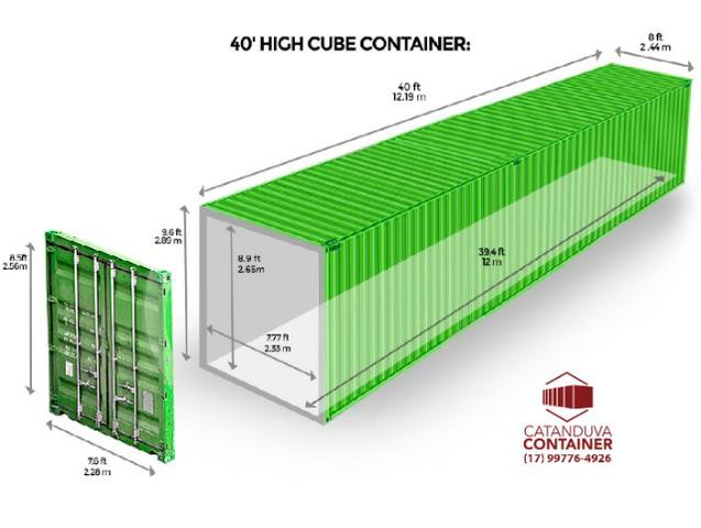 Container Dry 40 pés HC - frete e/ou descarga NÃO inclusos - Foto 4